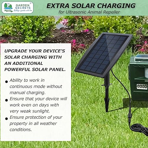 Miniatura 2 de Repelente solar de animales. Repelente ultrasónico de animales al aire libre, repelente de ciervos, repelente de mapaches, repelente de zorrillas,