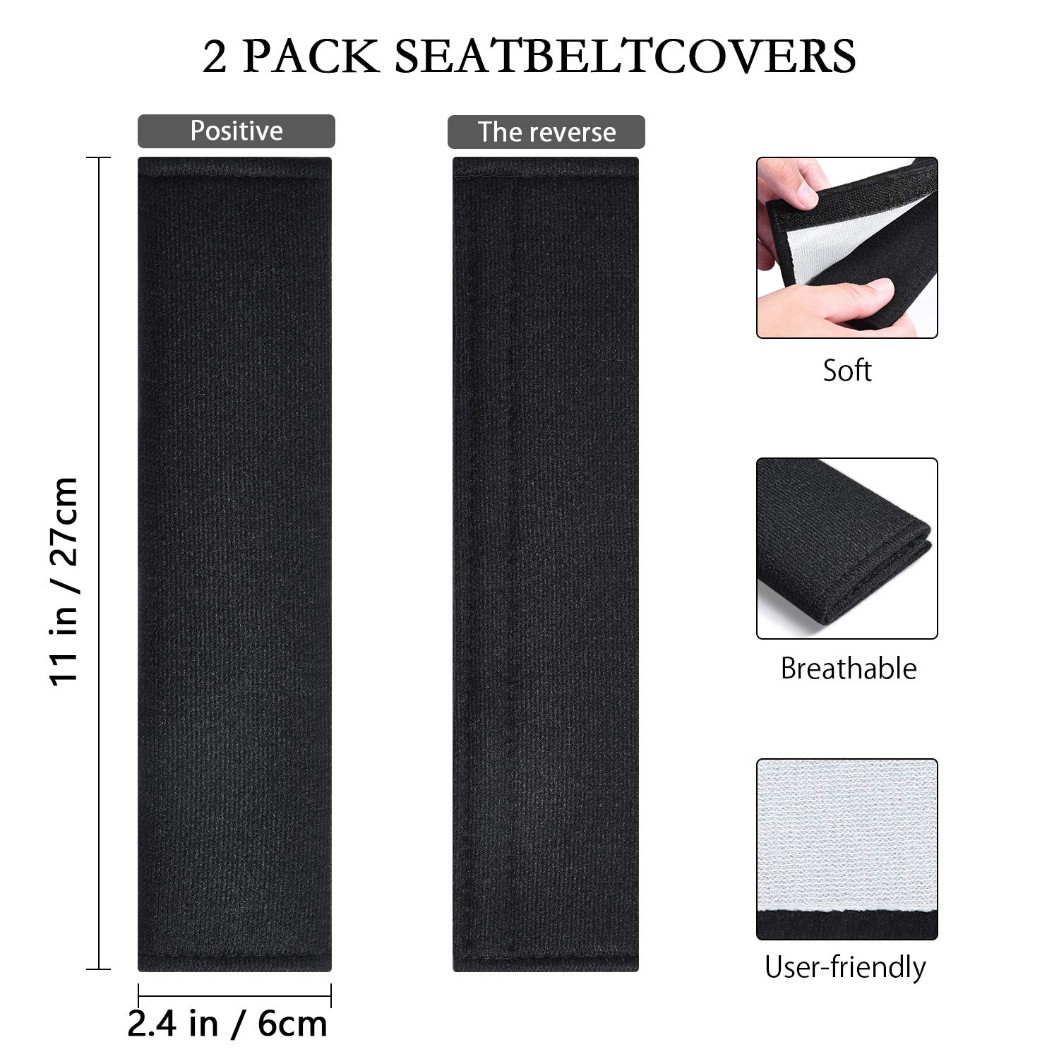 Fascia Imbottita Per Cinture Di Sicurezza - Set Da 2 Pezzi | Comfort Per Viaggi Lunghi, Anti-Sfregamento - Foto 13