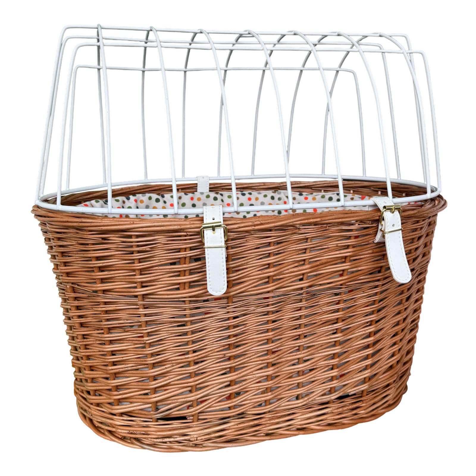 Aumüller Fahrrad-Tierkorb Gr. L, mit Polstereinlage, L: 52 cm - Gepäckträgermontage