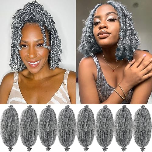 Cabello Marley de 12 pulgadas, cabello afro trenzado preseparado de 12 pulgadas, 8 paquetes de cabello trenzado Marley Twist para rastas sintéticas,