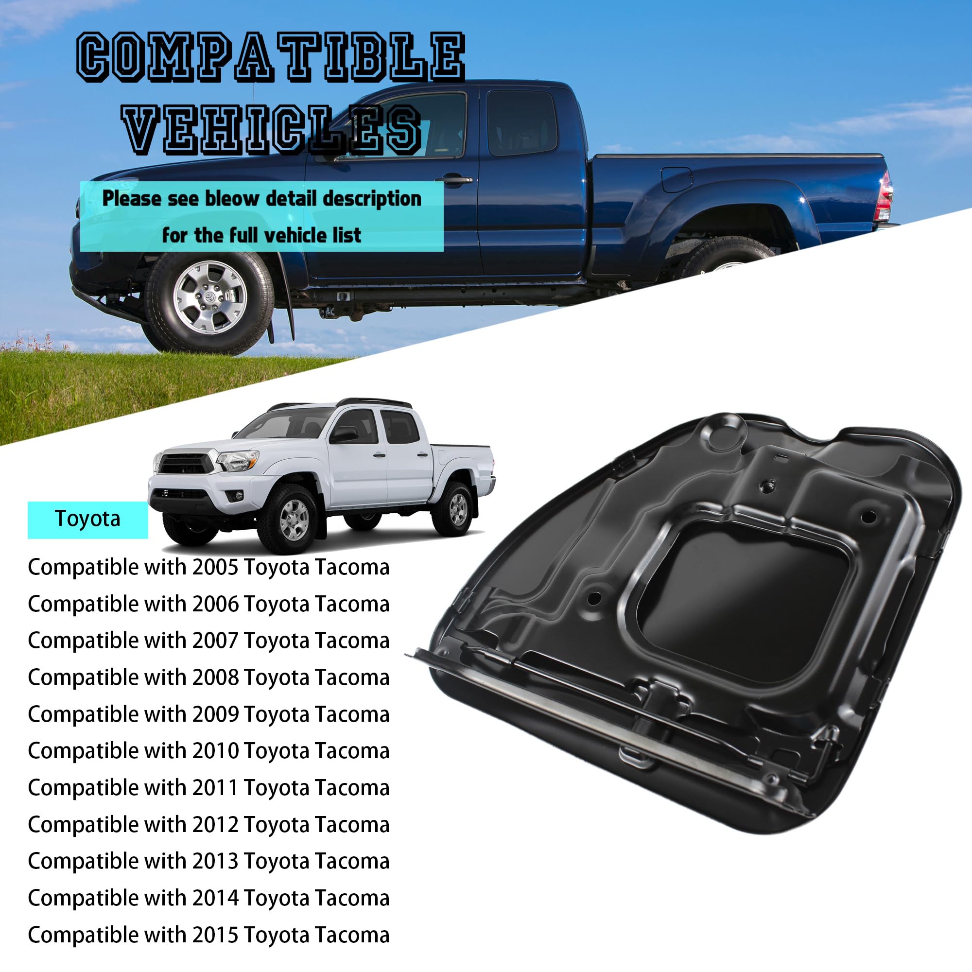 LELEHOKA Fuel Filler Lid Replacement For Toyota Tacoma 2005-2015 Double Cab Short Bed - Direct OEM Fit 77305-04904