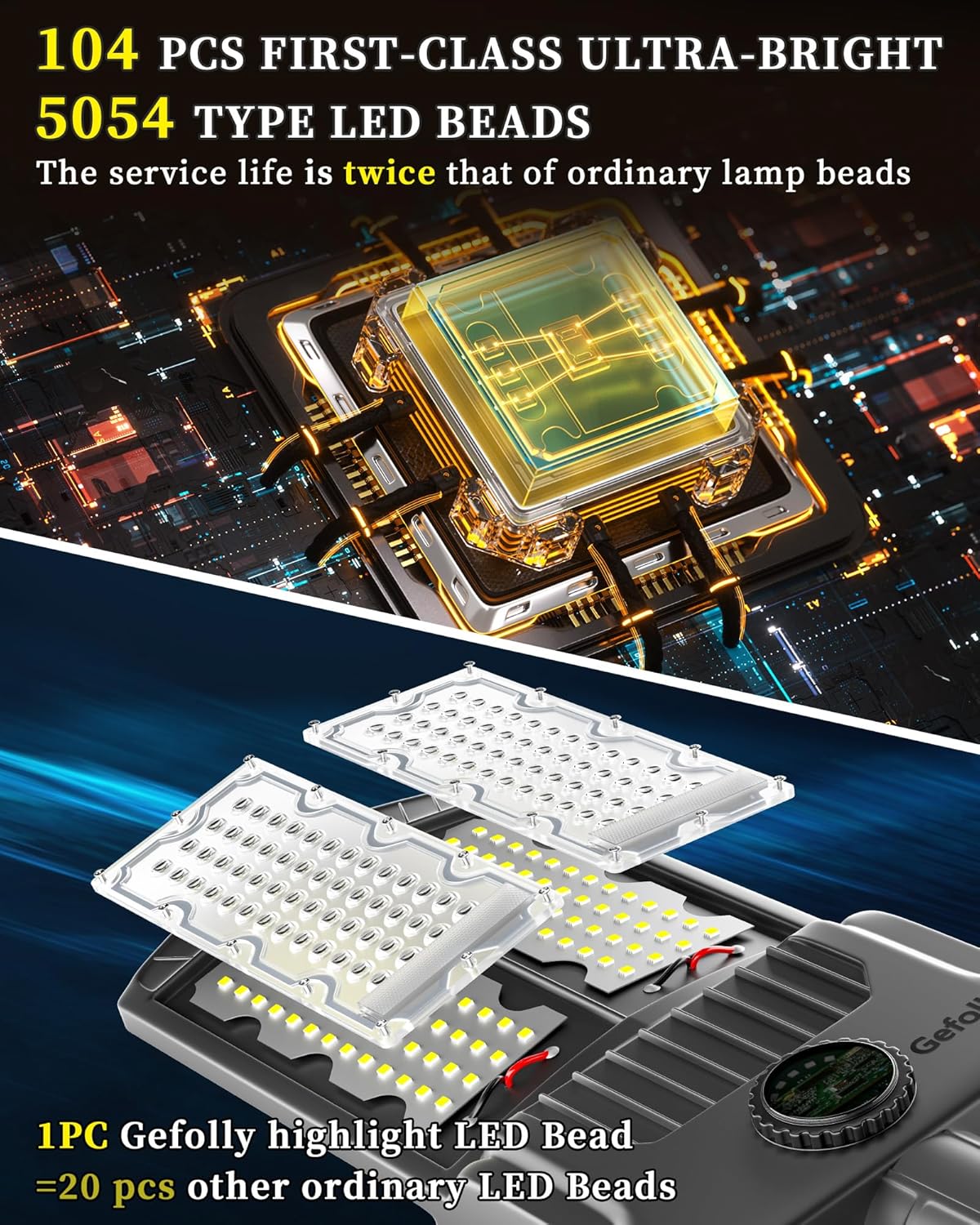 Gefolly SL-10000W Solar Street Lights Outdoor, 600000LM Commercial Parking Lot Light Dusk to Dawn IP67 Waterproof 6500K Security Flood Lights with Motion Sensor Lamp for Yard, Road Gefolly SL-10000W Solar Street Lights Outdoor, 600000LM Commercial Parking Lot Light Dusk to Dawn IP67 Waterproof 6500K Security Flood Lights with Motion Sensor Lamp for Yard, Road