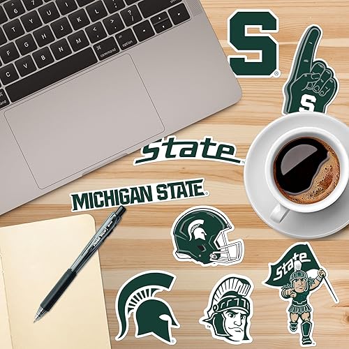 Miniatura 5 de Michigan State University - Paquete variado de 50 calcomanías de vinilo grandes de lujo para laptop, botella de agua, álbumes de recortes, tableta,