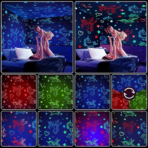 Miniatura 7 de YACHANCE Juguetes de regalo de unicornio para niñas de 1 a 12 años. Proyector de luz nocturna de unicornio para niñas. Máquina de ruido blanco para