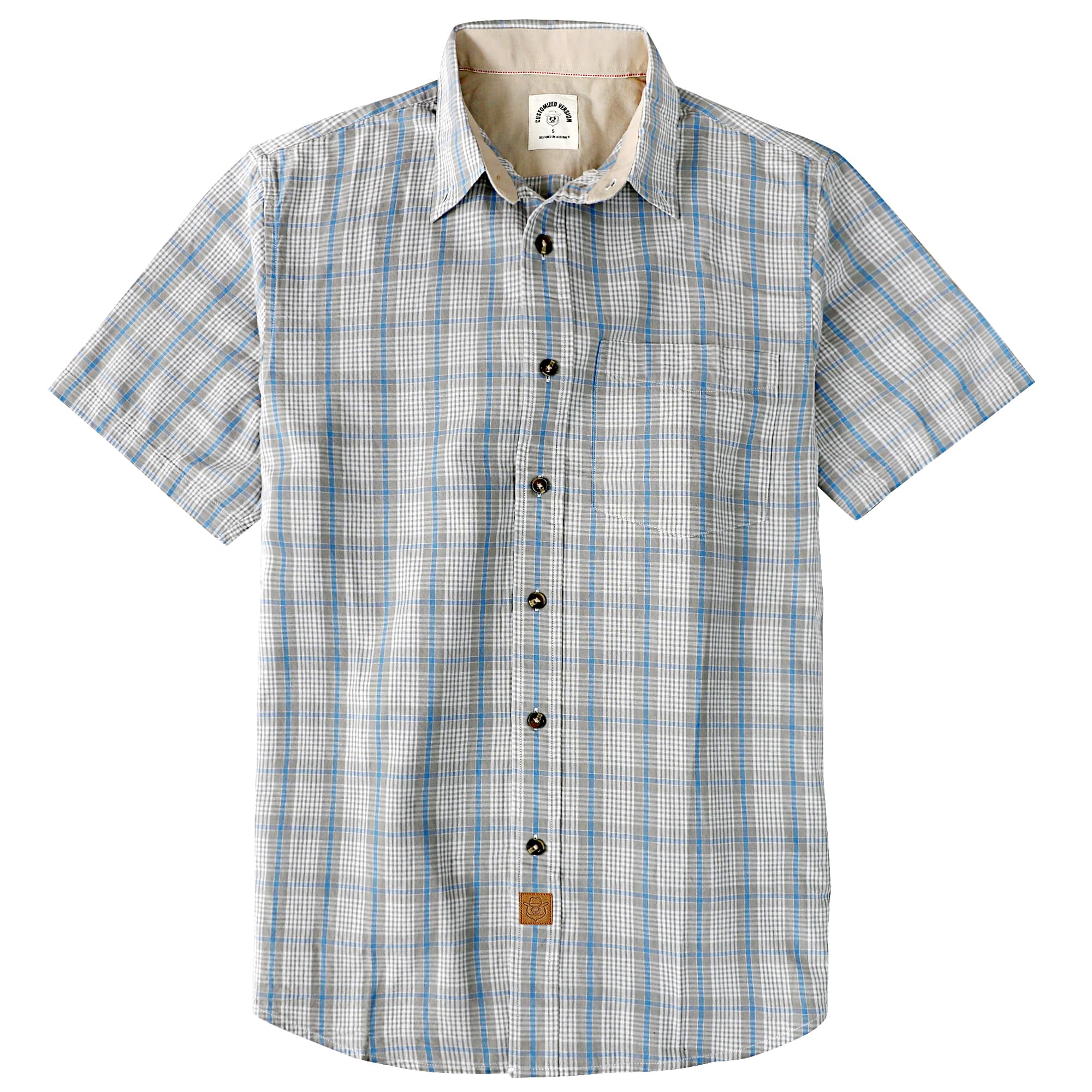 Dubinik® Camicia Uomo Manica Corta Casual con Bottoni Camicia Maniche Corte Uomo 100% Cotone Regular Fit