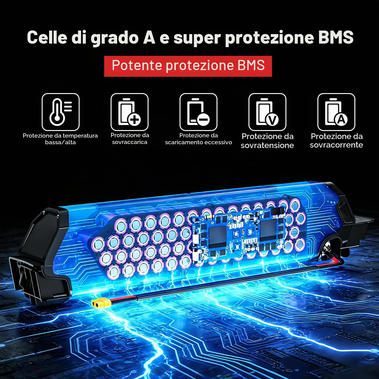 sostituzione Batteria Dorado Ebike 36V 13Ah Batteria per sYukon750/Reention/DLG/NCM/Moscow/Dorado INR