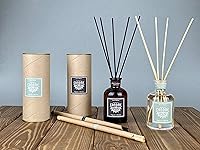 Vista 6 de Reed Diffusers, Oil Diffuser, Room Diffuser, Home Fragrance, Wood Reeds, Handmade Diffuser, Non Toxic Reed Diffuser (Natural, Lime Basil & Mandarin)