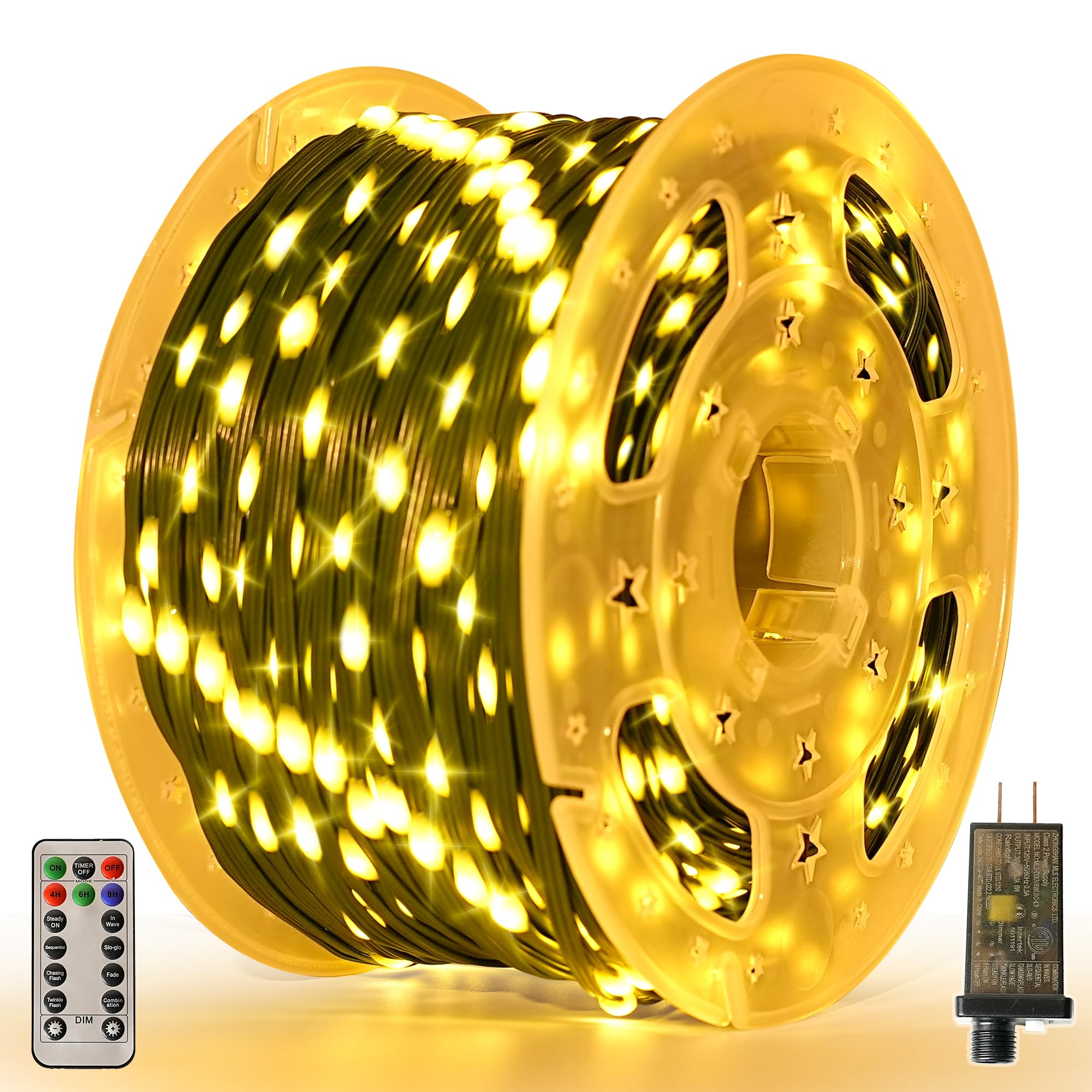 ライト・ランタン NATALDESIGN BELL INSIDE FREMONT / YELLOW Domolli Christmas Lights 1200 LED 394 FT, IP67 Waterproof