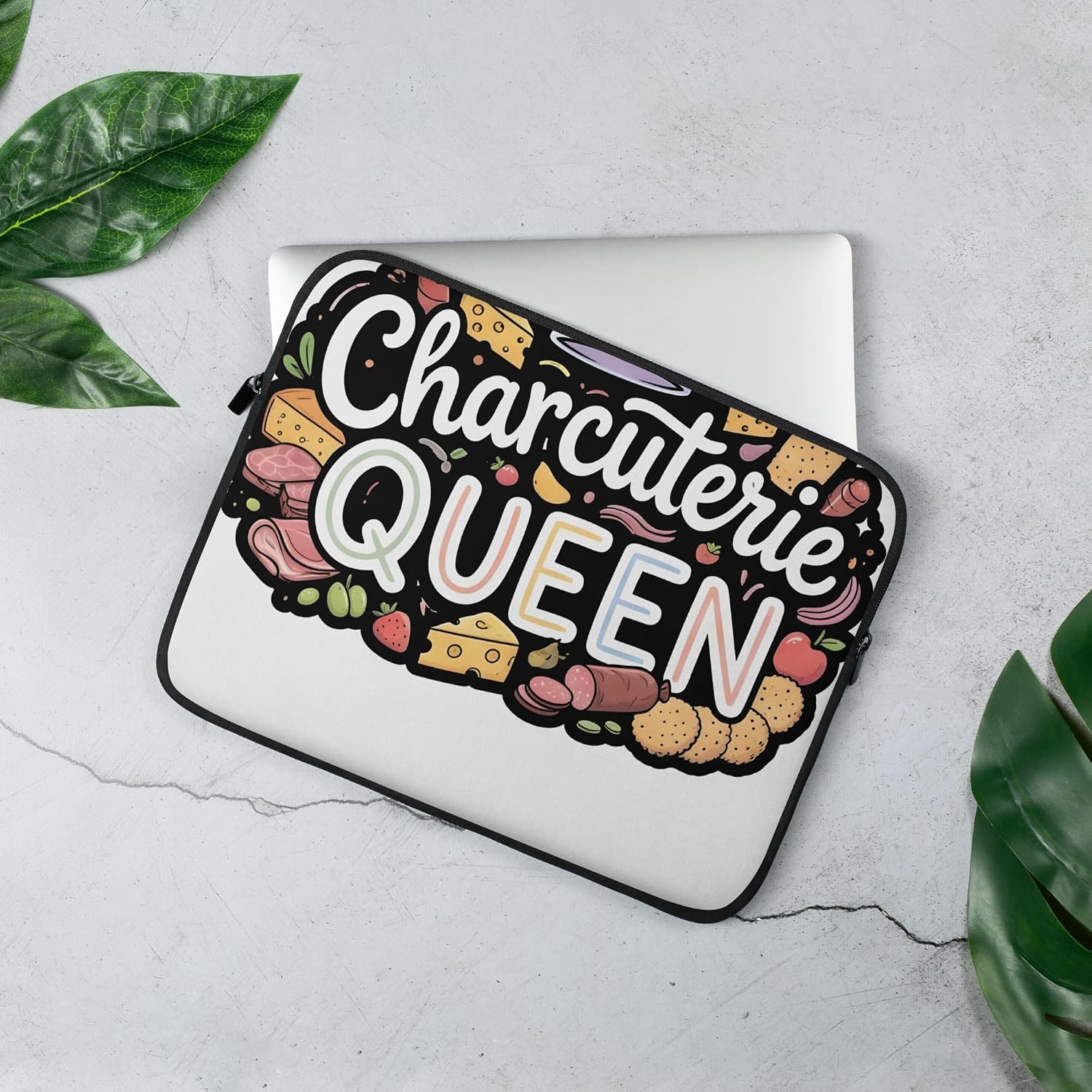 Charcuterie Queen Cheese Board Foodie Party Host Women Graphic Laptop Sleeve