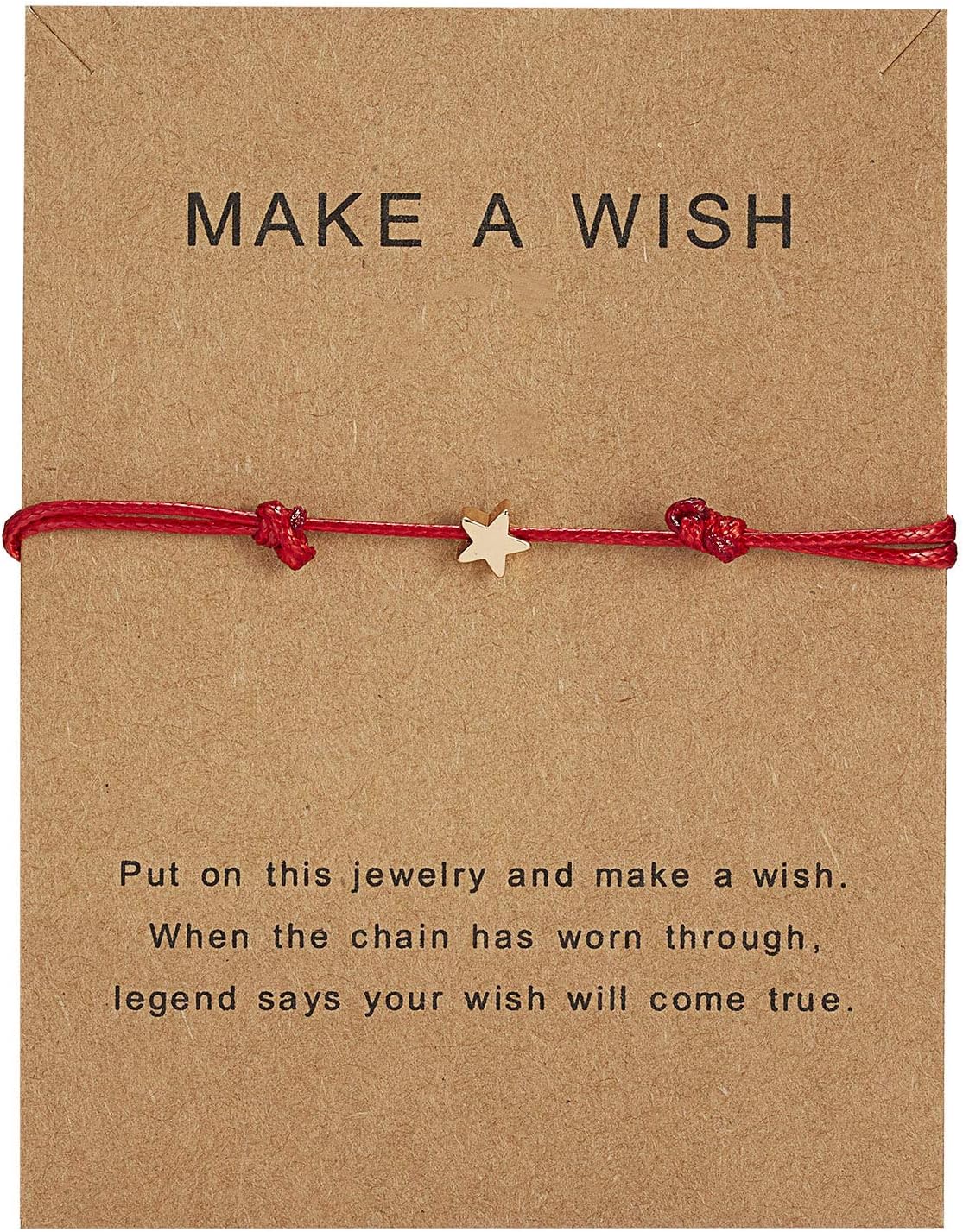 YALLNASL Make a Wish Friendship Bracelet Adjustable Braided Star Gold Bangle Bracelets for Women Christmas Birthday Gifts for Best Friend Bracelets for 3 - Image 4