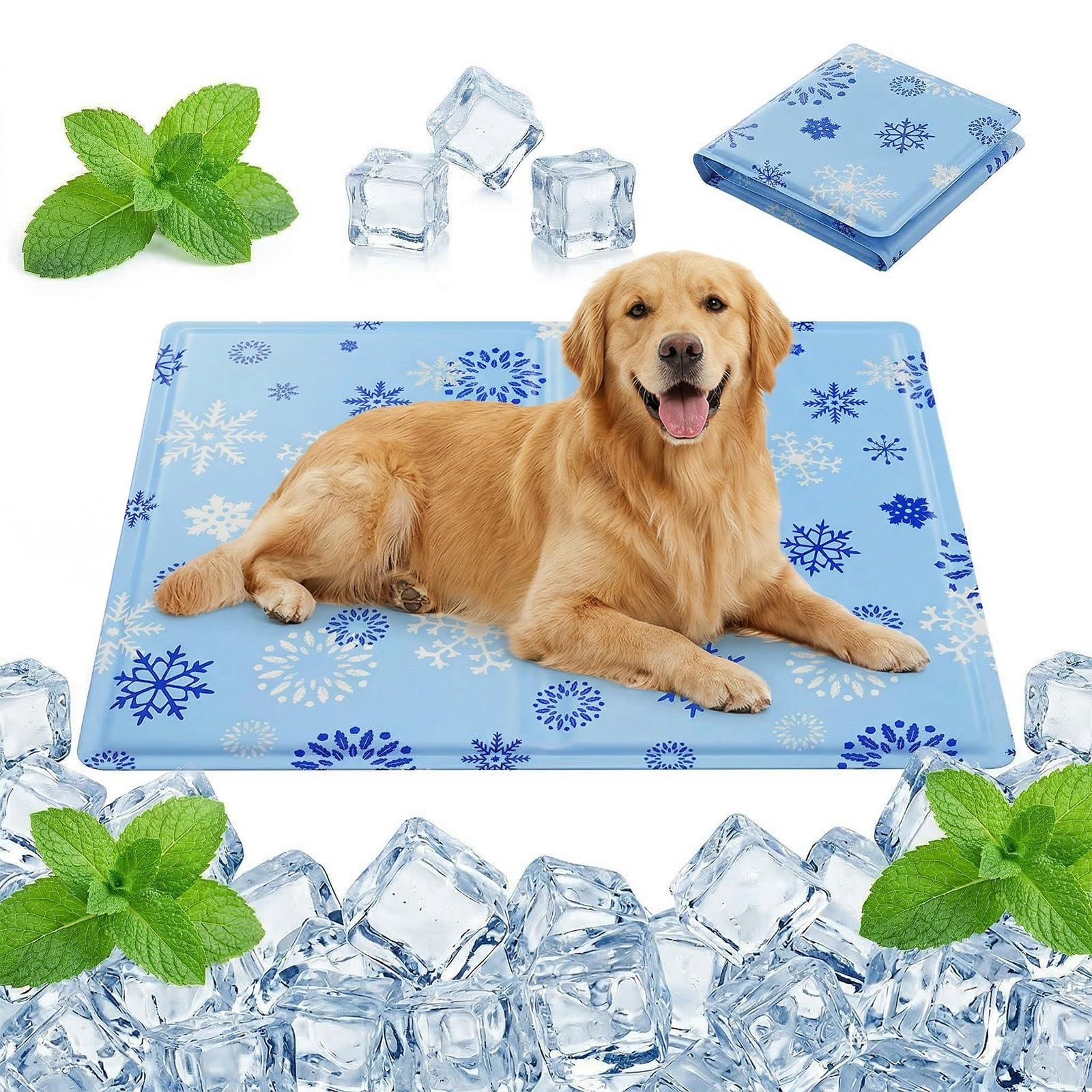 Pet cooling mats tapis rafraîchissant chiens chats gel réfrigérant durable Qoosea