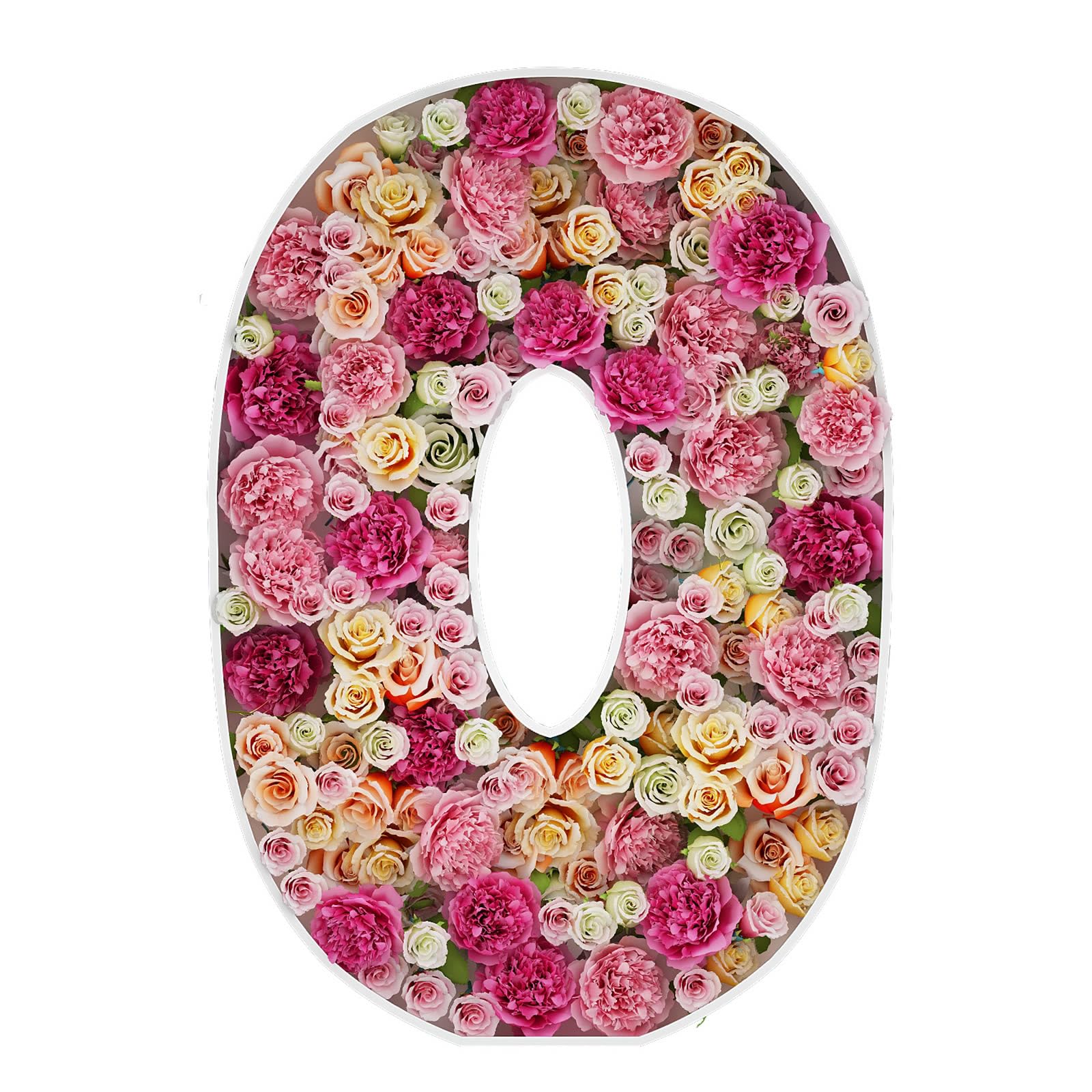 2FT DIY Mosaic Balloon Letter O Frame, Fillable Party Backdrop Decor