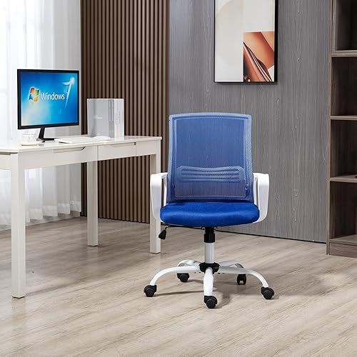 Miniatura 2 de Sillas ergonómicas de escritorio de oficina en casa, silla de malla con reposabrazos de apoyo lumbar para espalda, silla giratoria ejecutiva de