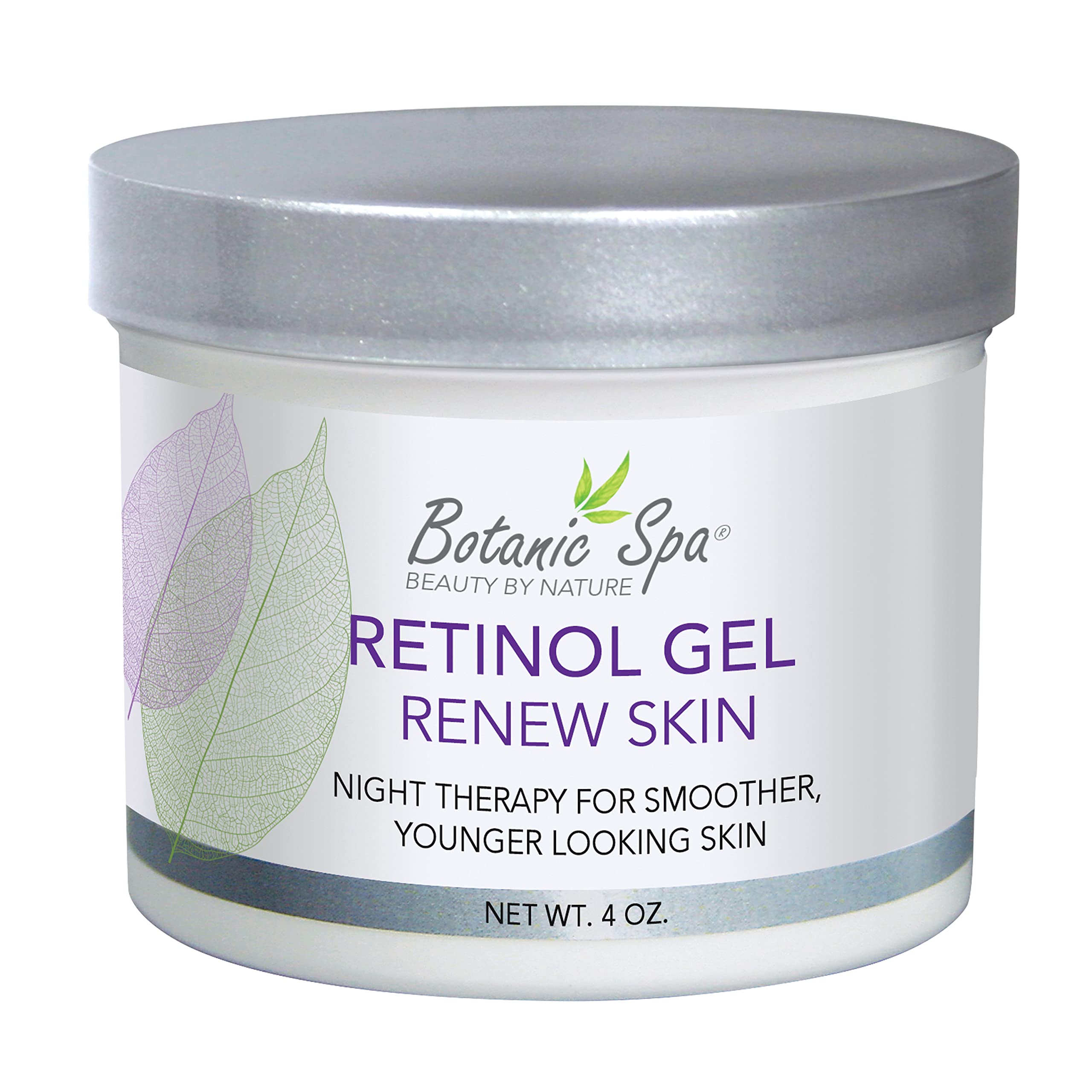 Botanic Spa Retinol Gel- Night Therapy for Younger Looking Skin-Collagen, Caffeine, Cucumber, Paraben-Free, Fragrance Free, 4 oz