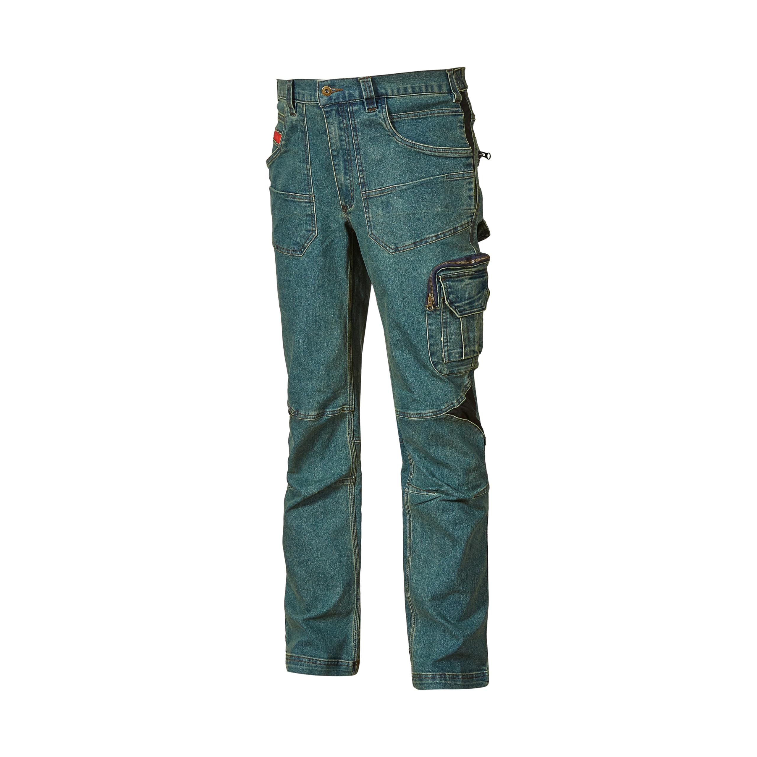 U-Power Don't Worry... BE Happy! Pantalone da Lavoro con Porta Ginocchiera Traffic Rust Jeans U-Power ST071RJ-56 - Gamma di Pantaloni Smart Modello Traffic Rust Jeans Taglia 56 Uomo (Pacco da 1)