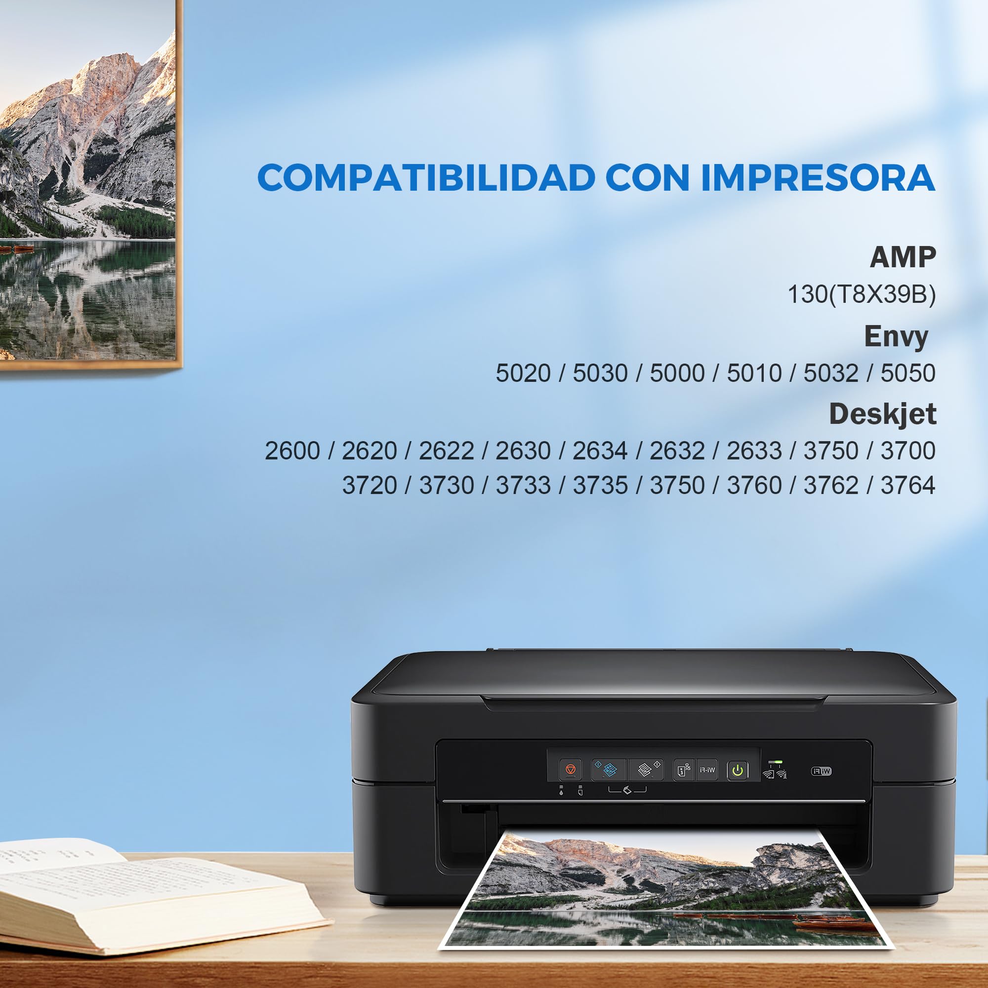 Cartuchos de Tinta Remanufacturado 304XL Negro Compatible HP Envy Deskjet 2-Pack