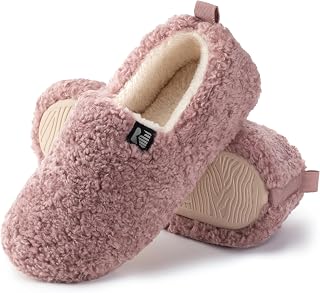 Women's Faux Shearling Closed Back Slipper with Memory Foam