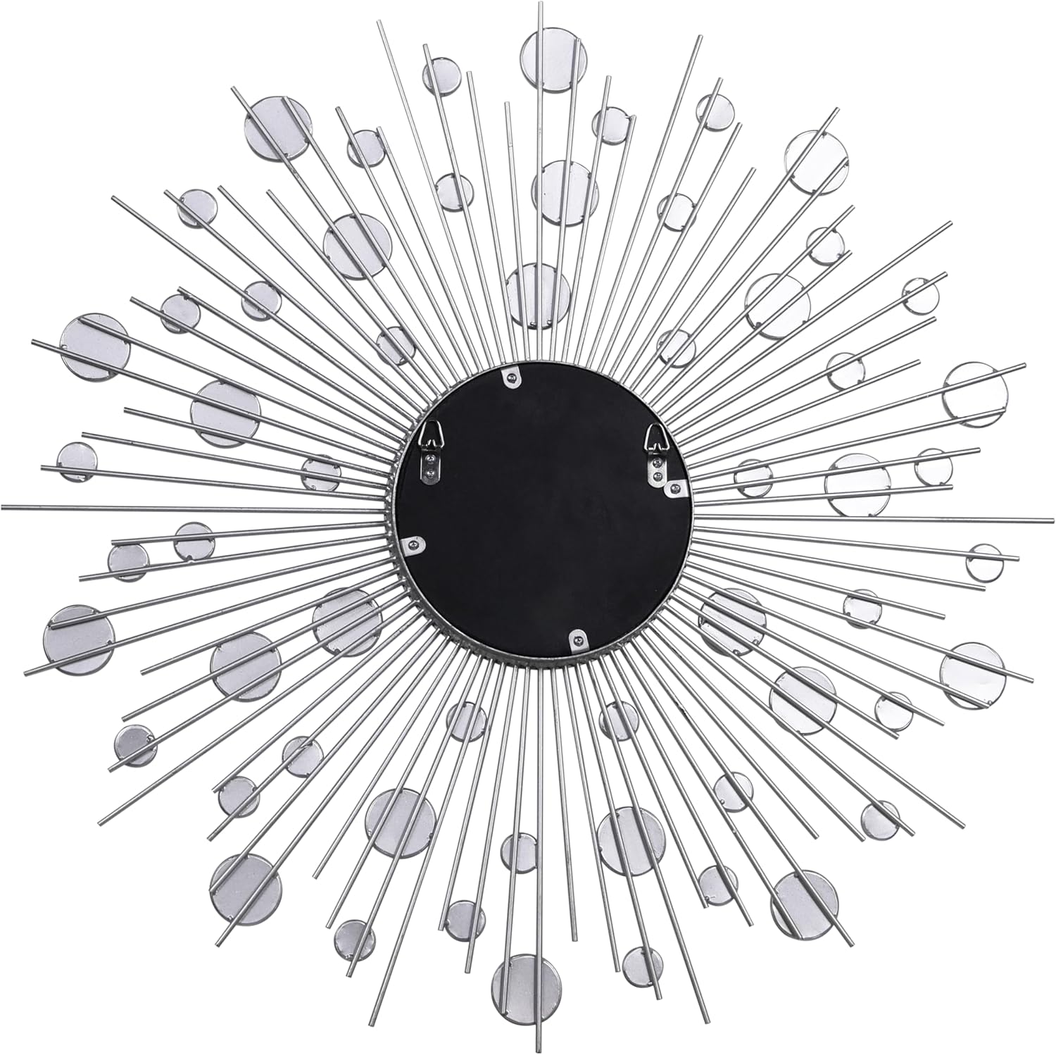 Empire Art Direct "Milkyway I Bling Round Wall Mirror with Silver Metal Frame, Surrounded by Many Smaller Acrylic Mirrors,Vanity, Bethroom Mirror