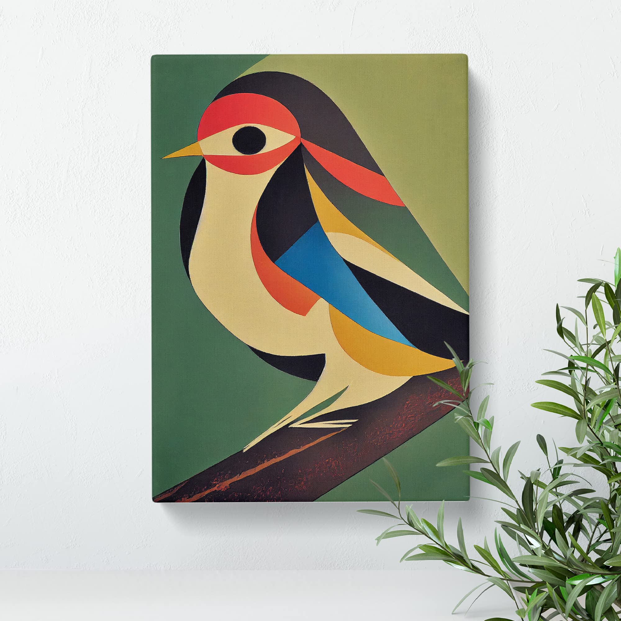 Abstract Bird By Ad Bird With Cherries Art Print – Sugarboo & Co