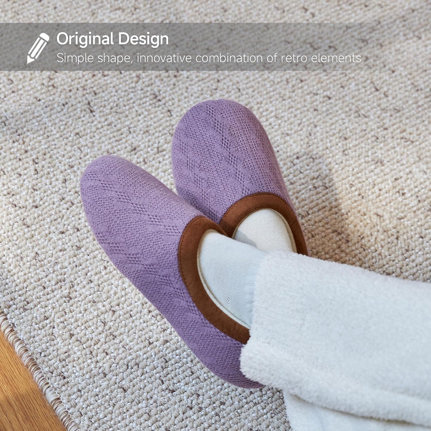 Chantomoo Womens Slippers Soft Sole Indoor Memory Foam Loafer Slippers - Image 2