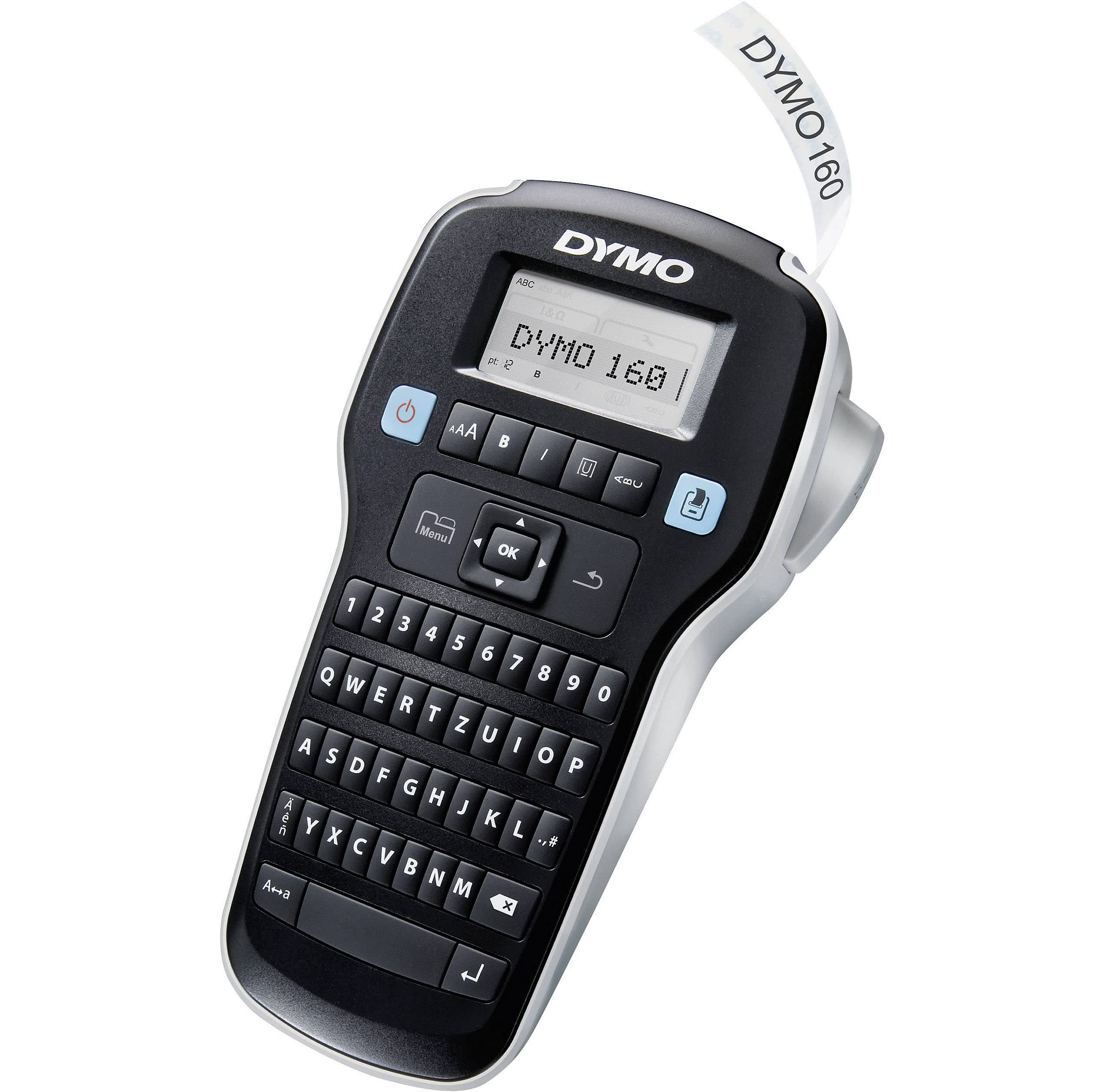 DYMO LabelManager 160 Tragbares Beschriftungsgerät | Etikettiergerät mit QWERTZ Tastatur | Einfache Textbearbeitung