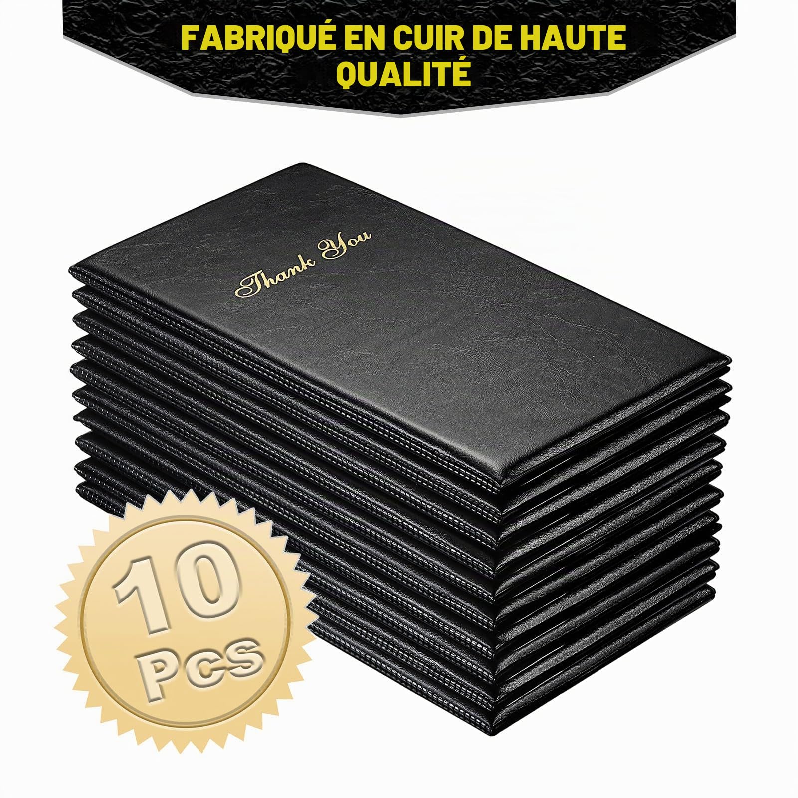 PATIKIL Chèque Réserver Serveur, 10 pcs Invité Livres Restaurant Titulaire pour Facture Billet Commercial Pourboire Carte Reçu Bar Fournitures