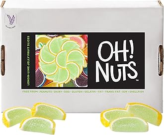 Oh! Nuts Lemon-Lime Jelly Fruit Slices Sugar Candy - 5 LB Bulk Bag - Traditional Old Fashioned Chewy Gummy Sweet Confectionery - Gluten-Free, Kosher Certified Pareve (150 CT)