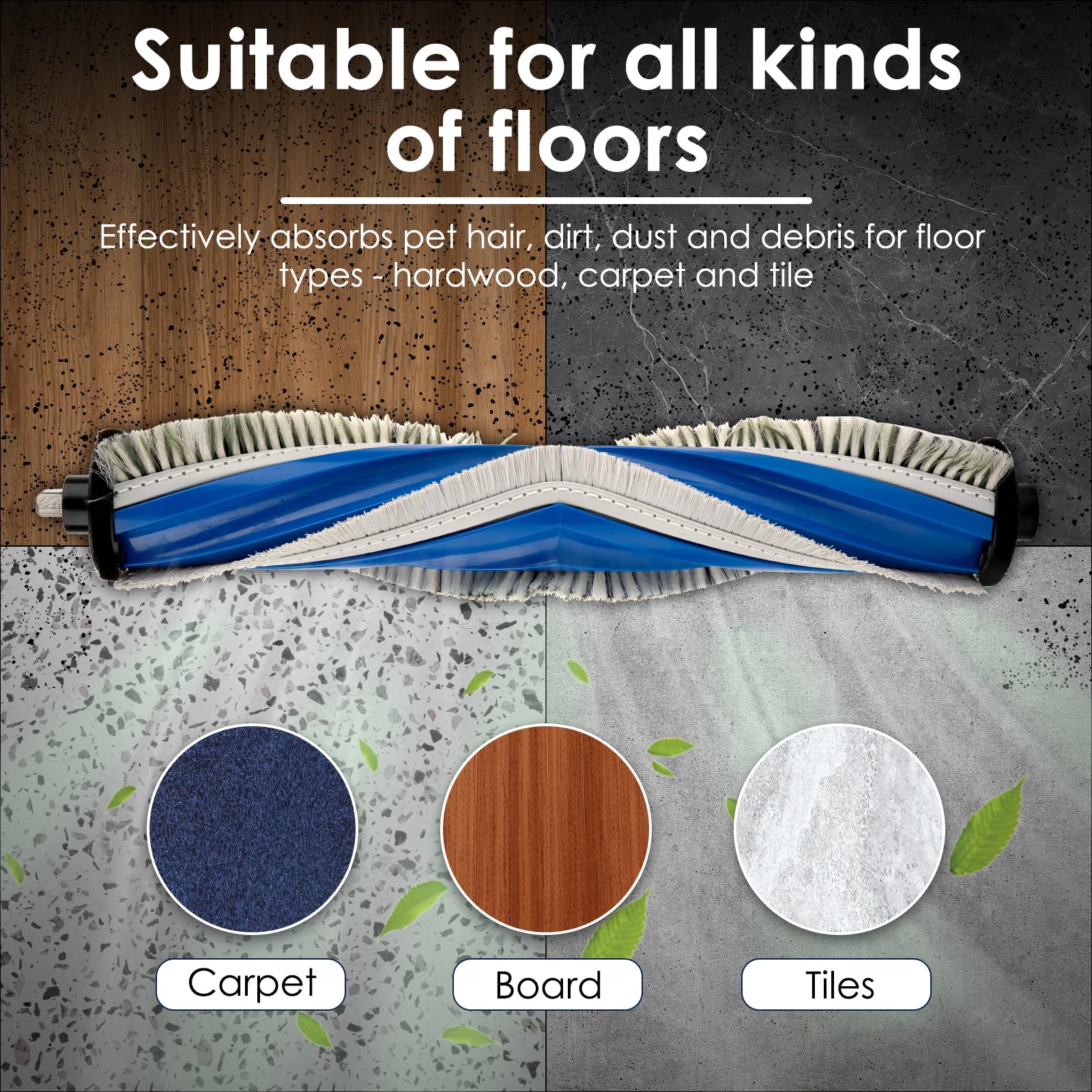 Pour Aspirateur Robot ECOVACS DEEBOT X5 Omni, X5 Pro Omni, Kit D 1 Brosse Rotative 4 Filtres Hepa 6 Brosses Laterales 87393518
