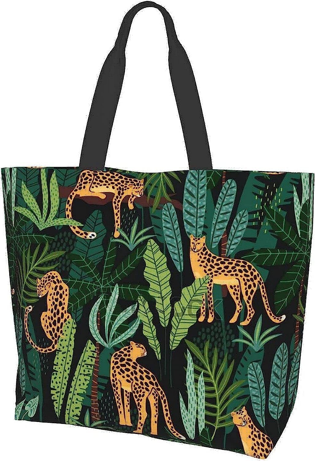SJOAOAA Tigers - Bolsa de lona para mujer, reutilizable, grande, para compras, trabajo, viajes, playa