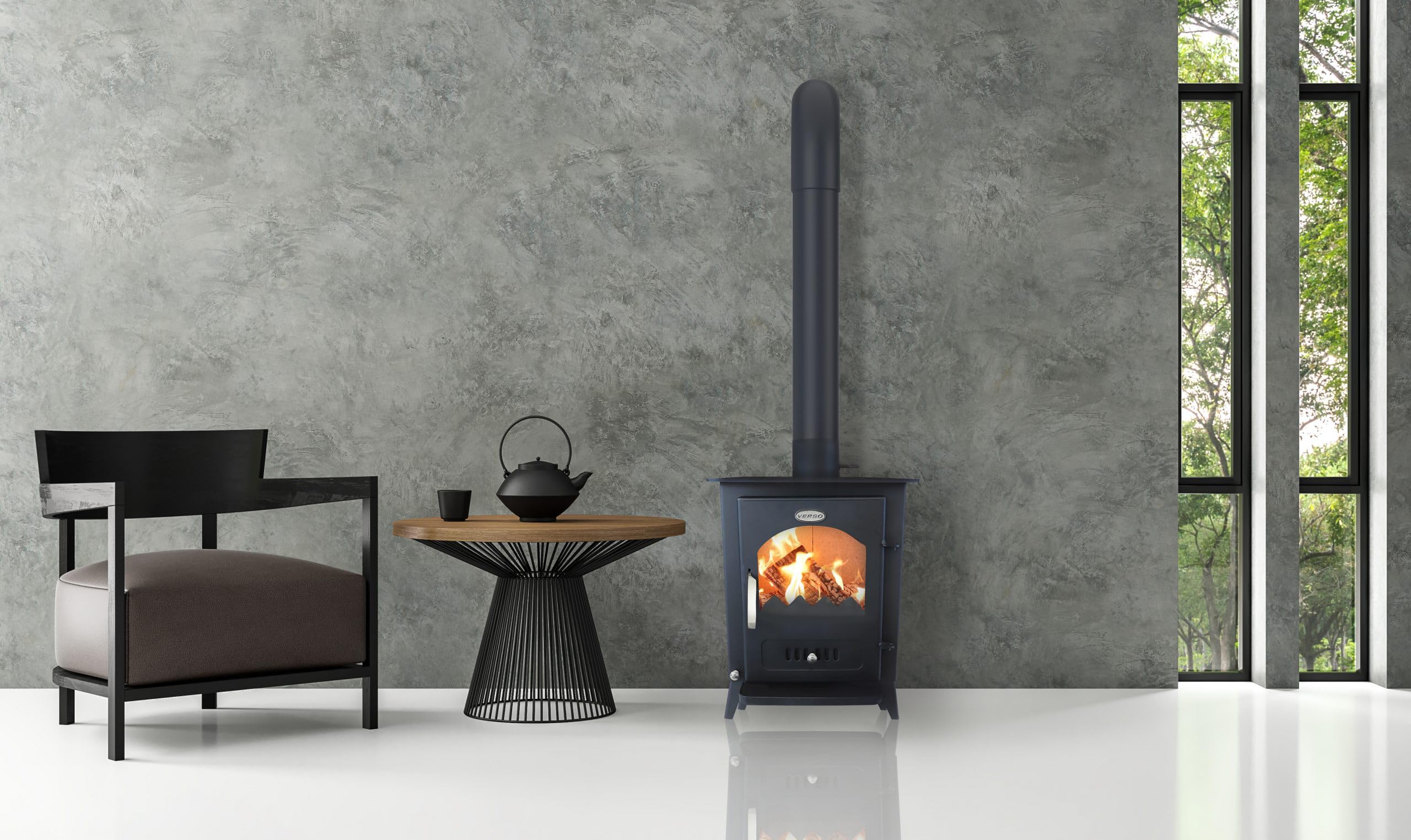 Verso 1 : poêle à bois compact de 7,5 kW - Solution de chauffage efficace et puissante