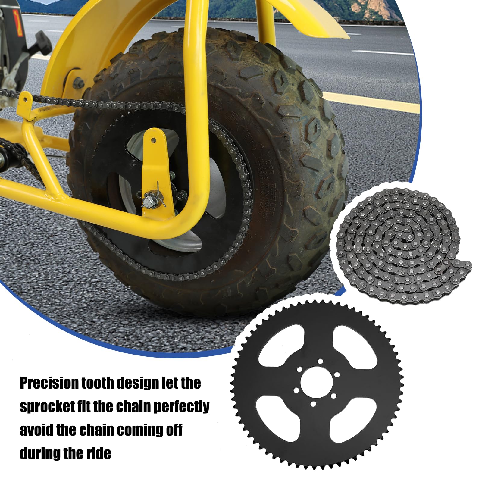 65 Tooth Sprocket for Mini Bikes & Dirt Bikes -9