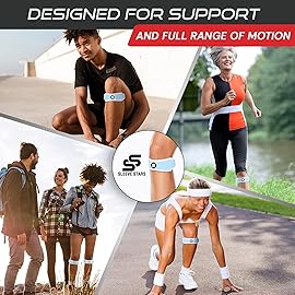 Sleeve Stars Swedish Brand Patellar Tendon Support Strap for Women & Men Effective Osgood Schlatter Knee Brace Youth & Kids Knee Brace with 3 Adjustable Length fits 12-24 (Pair/Light Blue/Adult)