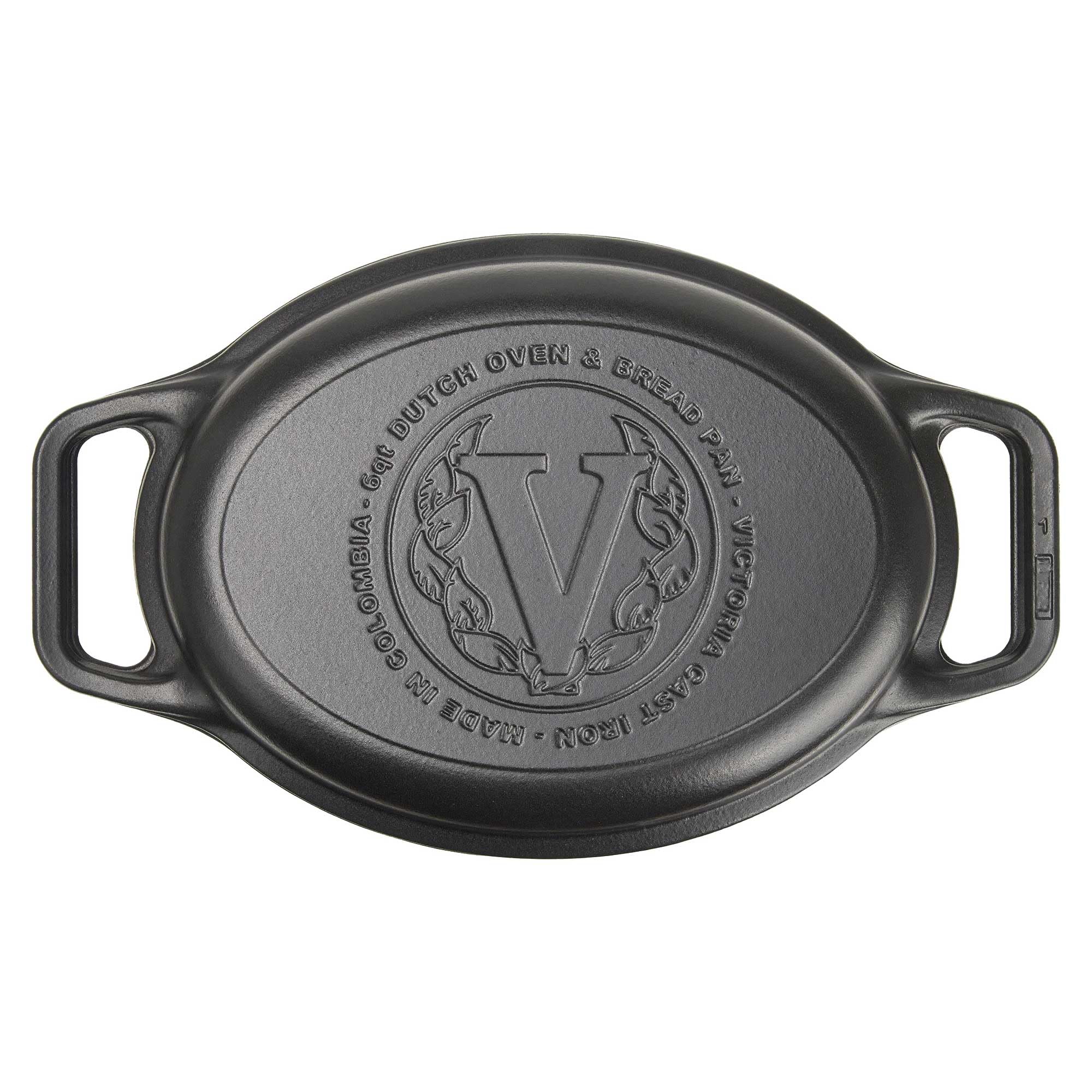 Victoria Forno Olandese, Pentola et Padella Induzione Ghisa Smaltata 31 cm Ovale, Cocotte 5,7L, Senza PTFE né PFOA, Adatta per Fuoco, Barbecue, Forno, Vetroceramica, Gas