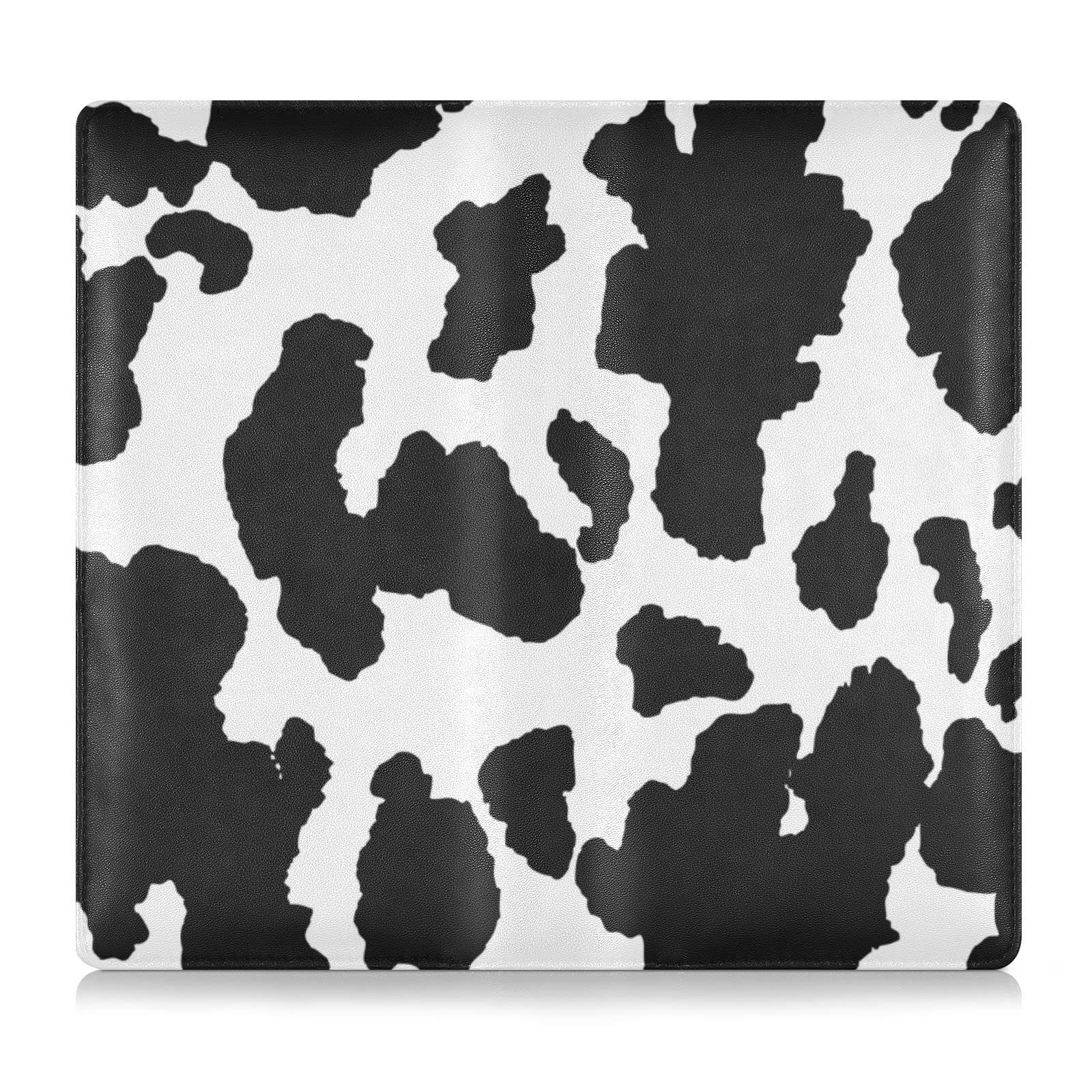 xigua Cow Print Car Registration and Insurance Holder,Leather Registration and Insurance Card Holder Vehicle Glove Box Organizer for Documents, Driver License and Cards 1