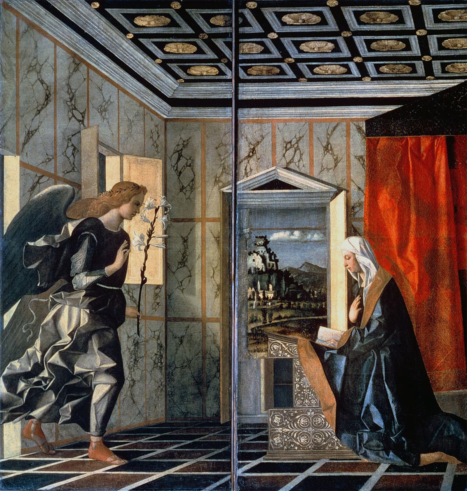 ARTXLXXBN Famous Art Print Poster Vintage Wall Art the Annunciation by famous artist Canvas Art Poster for Home Decor 60x90cm