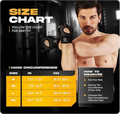 Miniatura 6 de Special Essentials Guantes de entrenamiento para hombres y mujeres, guantes de levantamiento de pesas sin dedos con acolchado antideslizante para