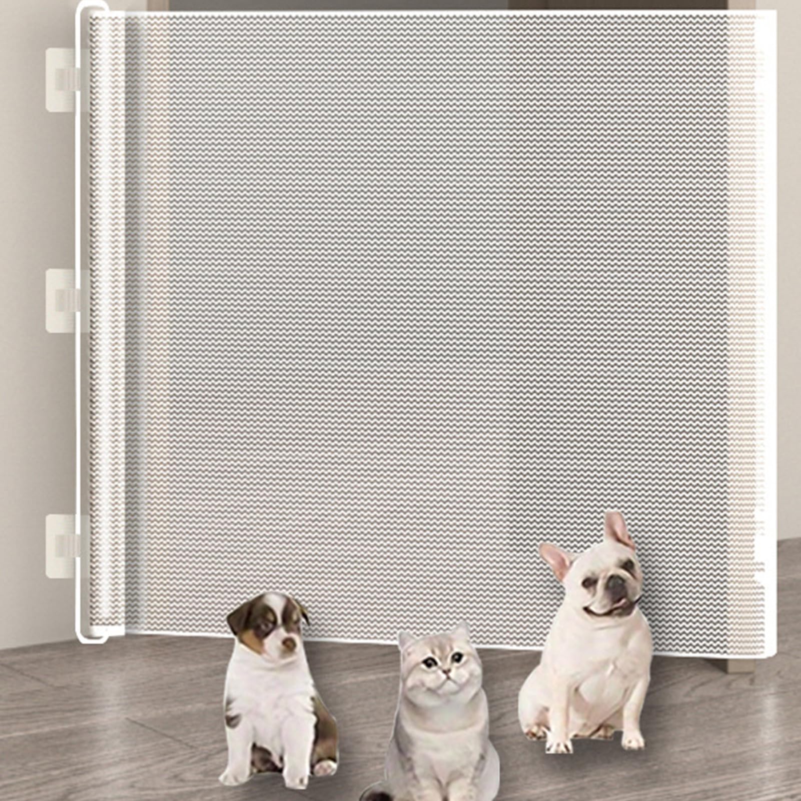 Cancello retrattile per cani da porta d'ingresso Schermo di sicurezza e | Cancello di sicurezza retrattile Interno Esterno Scale Casa Bambini Cuccioli Recinzione di Sicurezza a Riposo