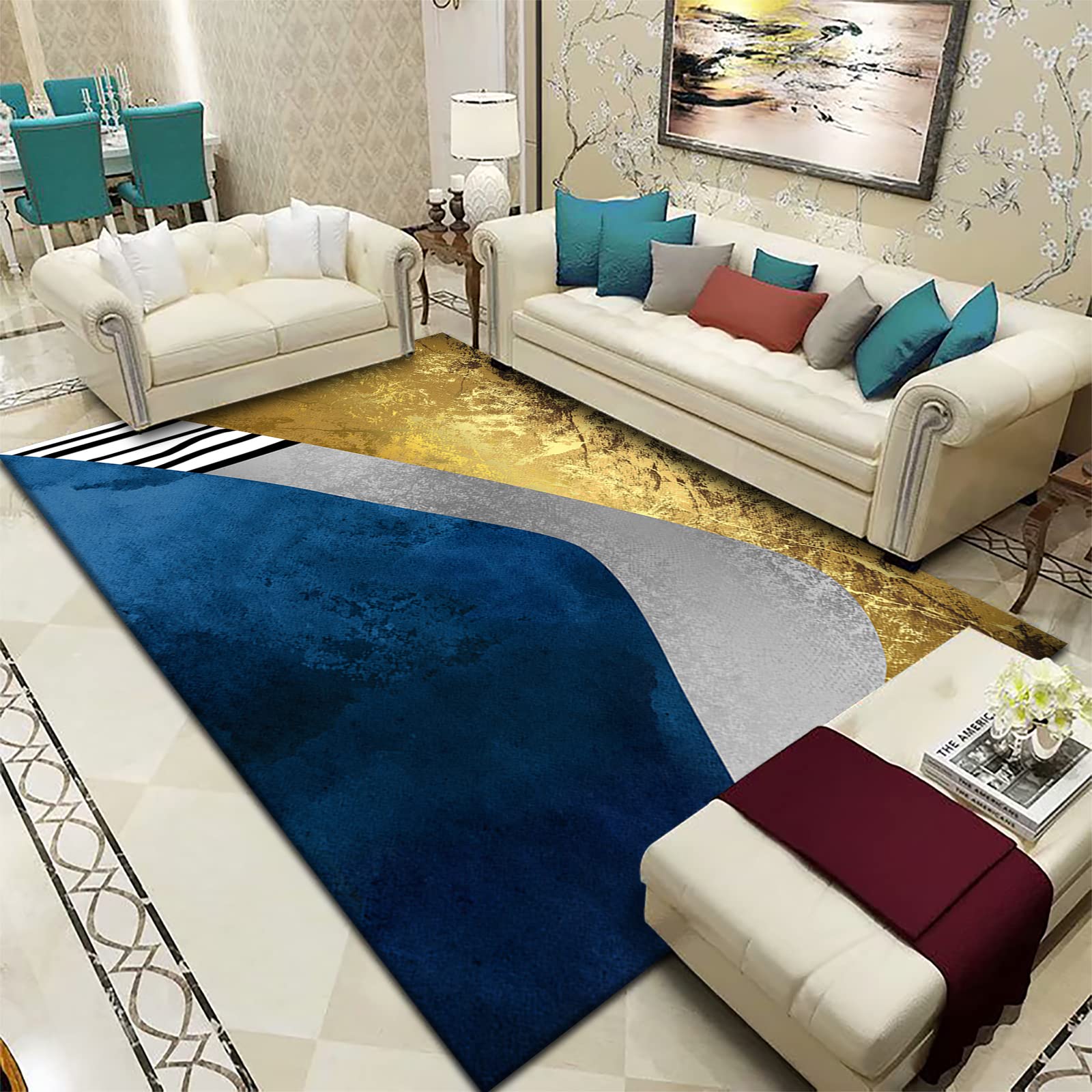 Tapis shaggy moderne pour couloir et bureau créant un nid douillet