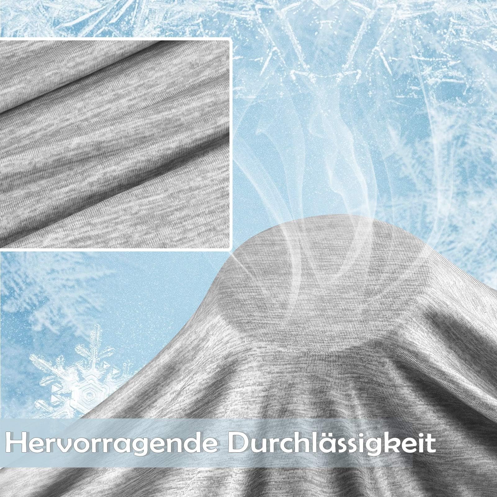 Fuqiduo Kühldecke Sommerdecke für Erwachsene doppelseitig | Arc-Chill Q-Max >0,43 • Leicht • Atmungsaktiv • Waschbar • Grau (150 * 200cm)