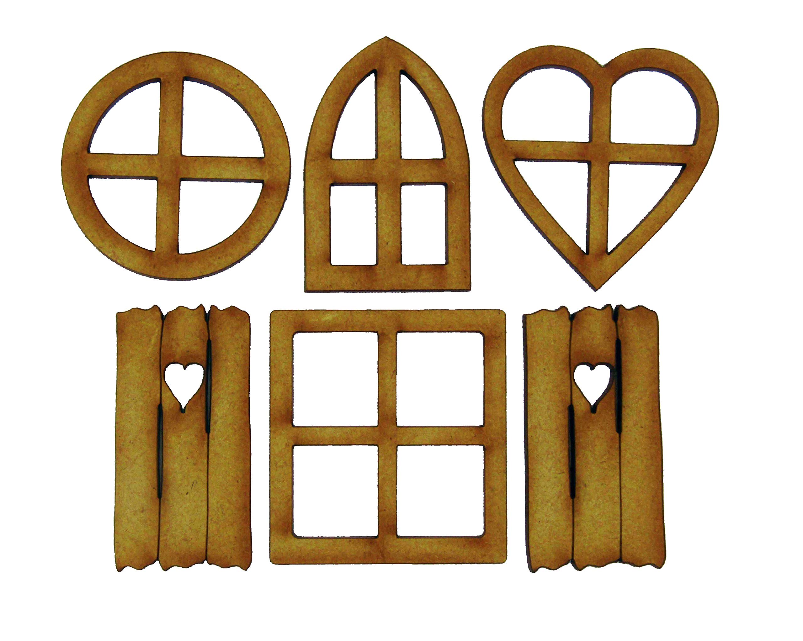 Alchemy Engraving Limited Fairy Window Ornament - Multicolor, Heart-shaped & Round, Hanging, Resin/Acrylic/Polypropylene (PP)/Polystyrene (PS)/Nylon/Wool/Bronze, Christmas, Unscented, 6 Pieces