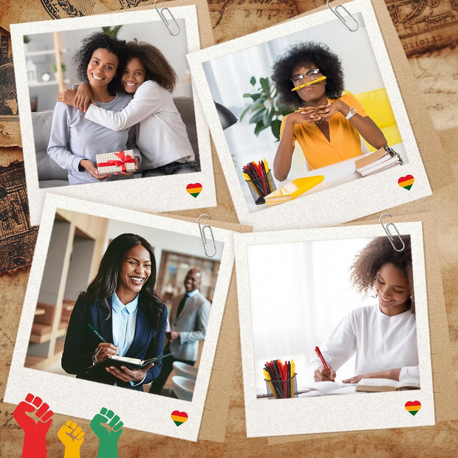 Fullhawl 120 Pcs Black History Month gifts Ballpoint Pens Bulk Diversity Dream Freedom Equal Quote Ink Pens Black History Month Party Favors for Men Women African American Celebration