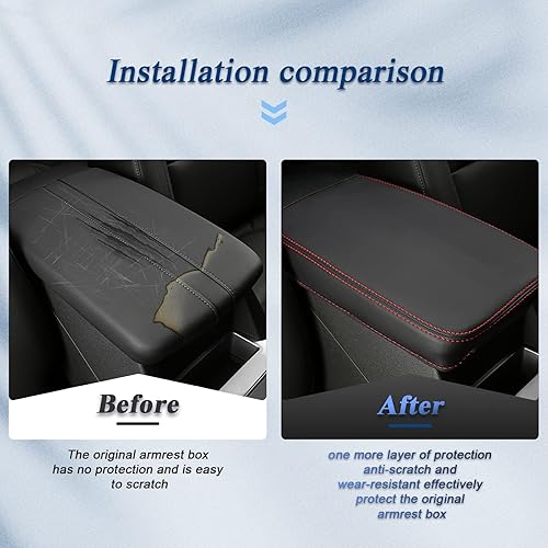 Miniatura 4 de BIBIBO Funda para reposabrazos Chevy Blazer 2024 2025 para Chevy Blazer 2019-2024 2025, funda para reposabrazos de consola central, funda para