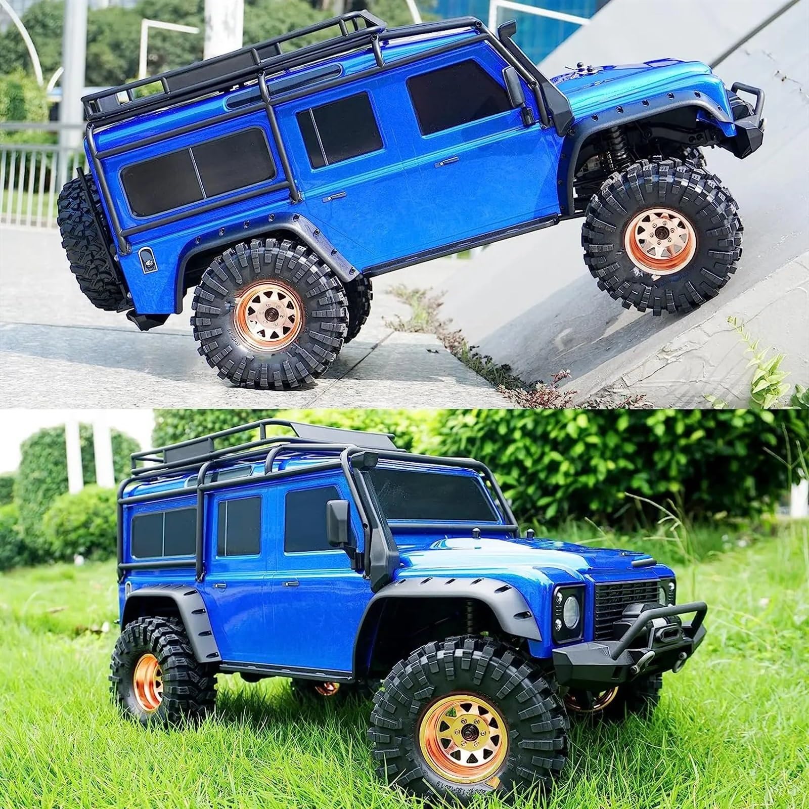RC NeumáTicos Compatible con SCX10 para 90046 UTB18 TRX4 TRX6 para Redcat Gen8 7VS4-10 1.9in RC Juego De Neumáticos Goma 1/10 Neumático Trepador Control Remoto