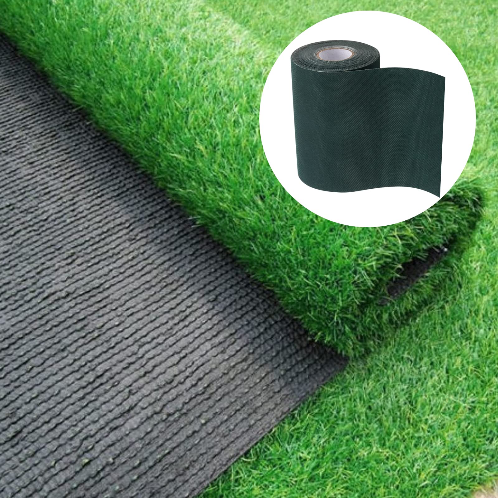 Nastro Adesivo Per Erba Artificiale 30 Cm X 30 M, Biadesivo Per Giardino, Terrazzo E Balcone, Resistente All'Acqua