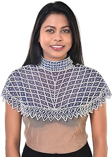 Women's Net Poncho for Uniquie Desinges with White Beads-picture-56