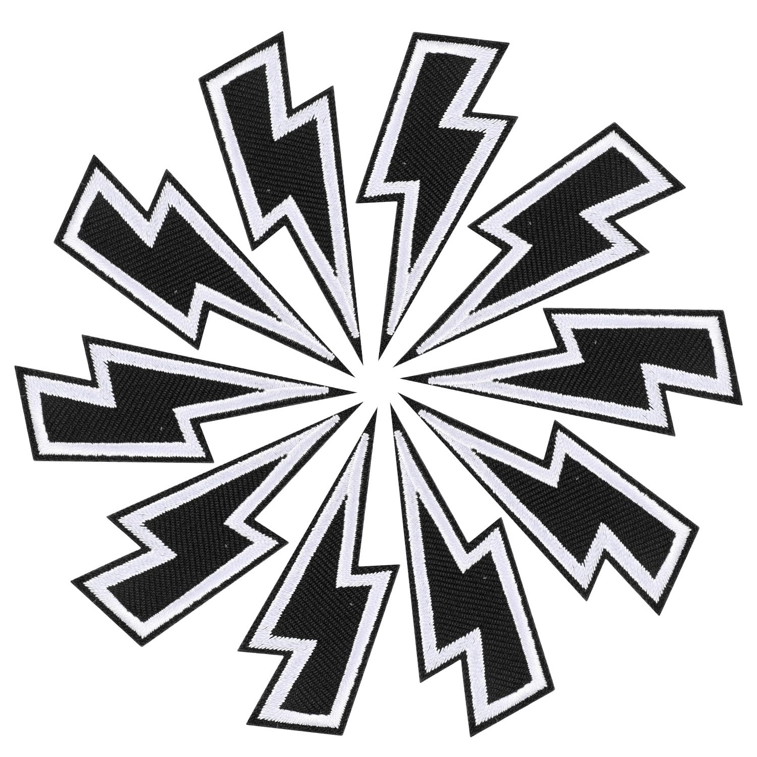 75 Pcs Thunderbolt Patches, Lightning Patches Iron