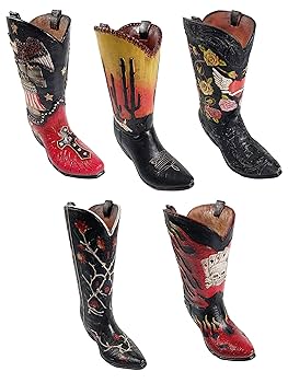 ウエスタンブーツ/花瓶/インテリア Amazon.co.jp: ウエスタンカウボーイブーツ花瓶装飾壁用、木製