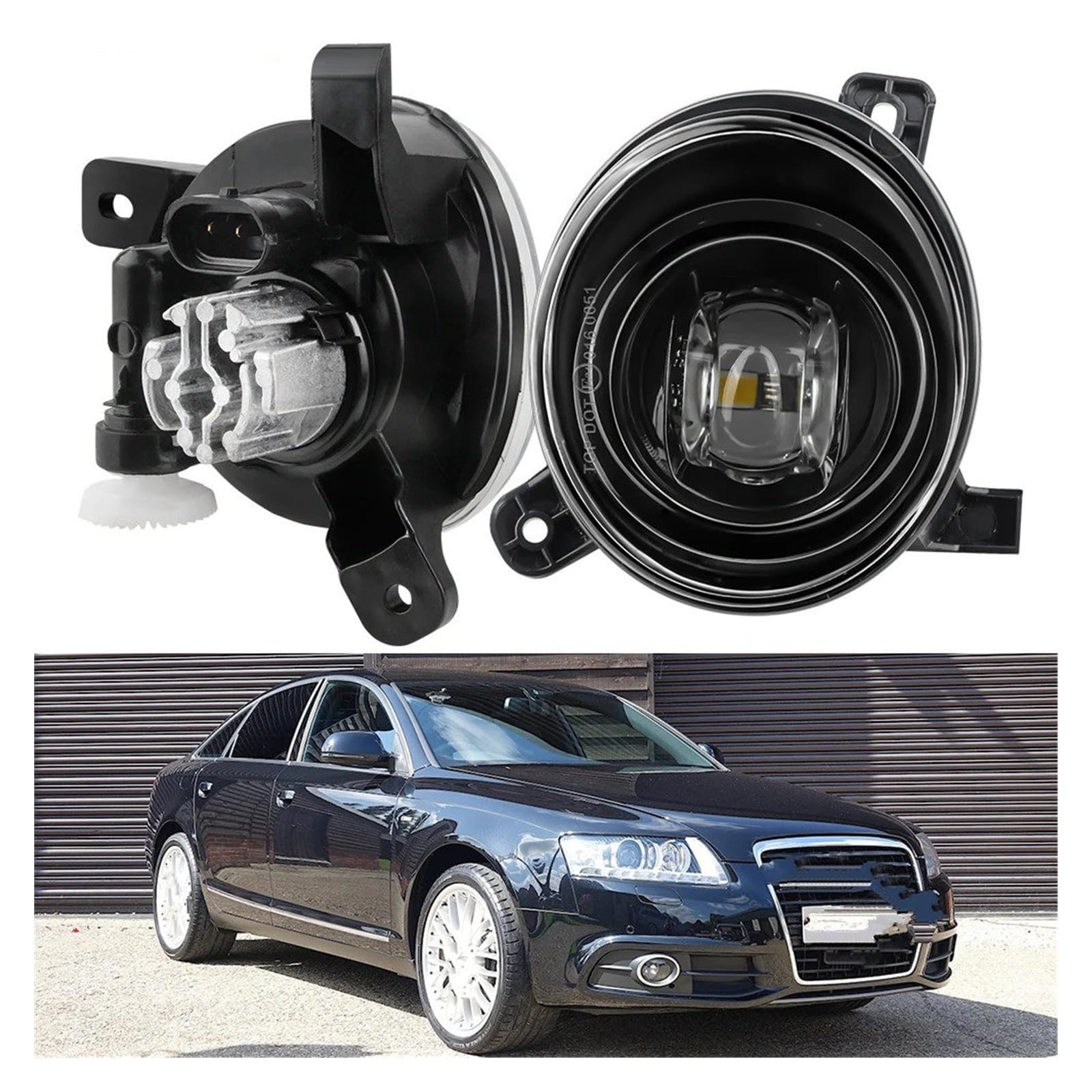 Faro Antiniebla Para A6 S6 Para C6 4F Estate/Sedan 2009-2011 (no Apto Para Allroad Para Quattro) 2 X Lente LED Canbus Conjunto Luz Antiniebla 30W H11(1Only Fog Light)