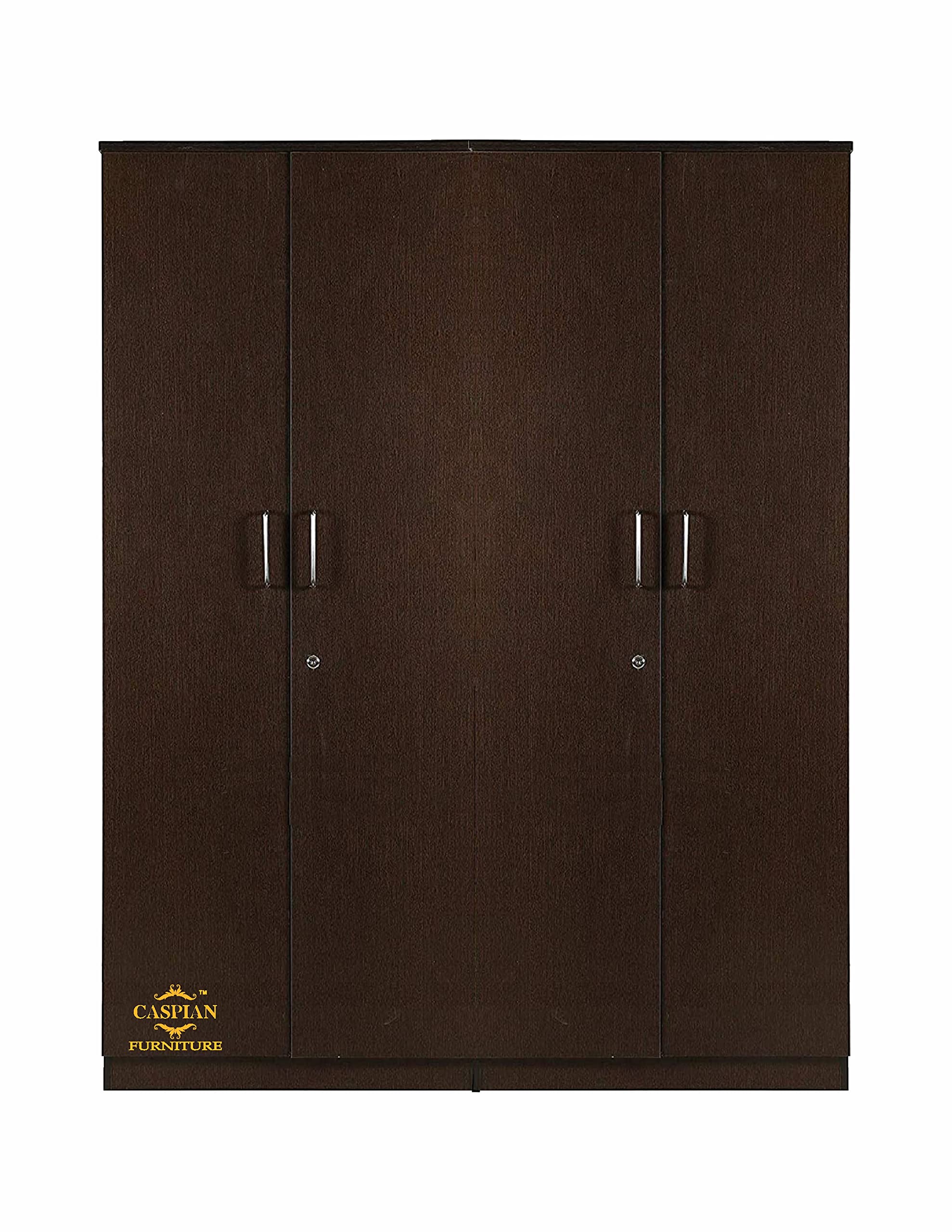 CASPIAN Engineered Wood Four Door Wooden Wardrobe (Brown) | Furniture with Hanging Spaces | Cupboard/Almirah for Bedroom Clothes Storage Organizer with 4 Shelves & 4 Key Lock Drawers-image-32