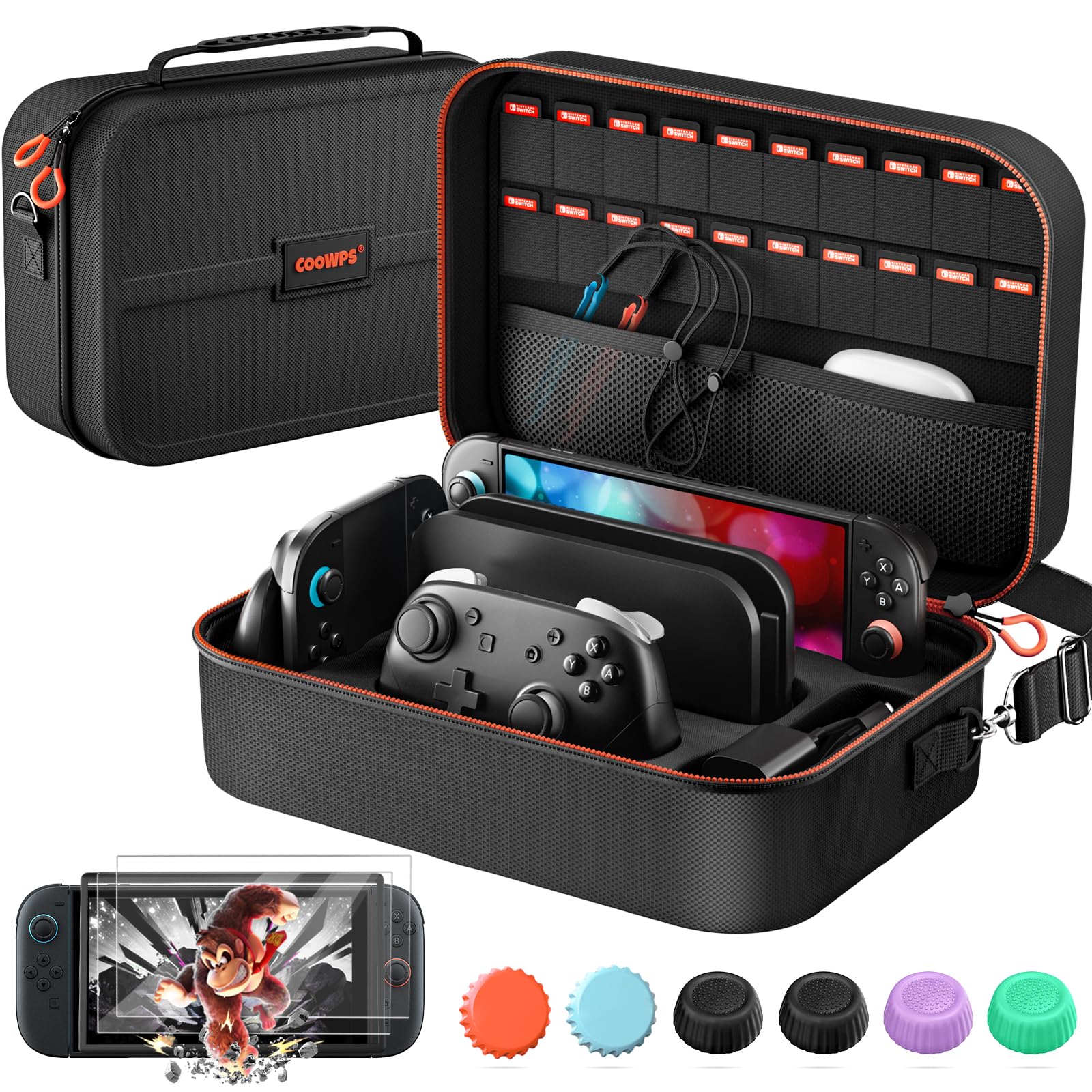 Amazon.co.jp: 【Switch 2 ケース対応】 COOWPS switch 2 収納ケース